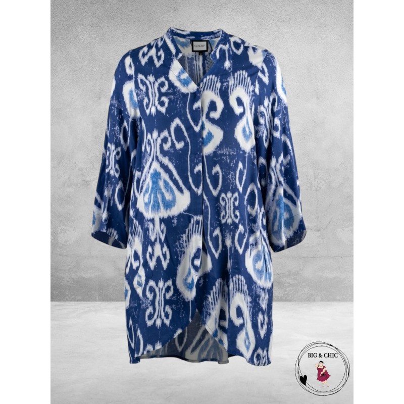 GOZZIP Tuniek/Blouse Ingun Wit/Blauw