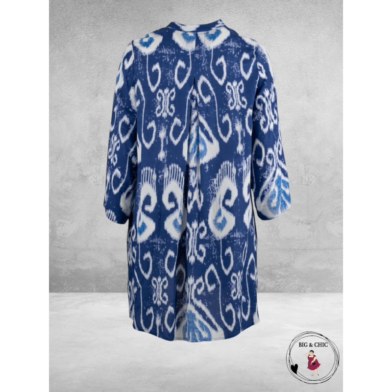 GOZZIP Tuniek/Blouse Ingun Wit/Blauw