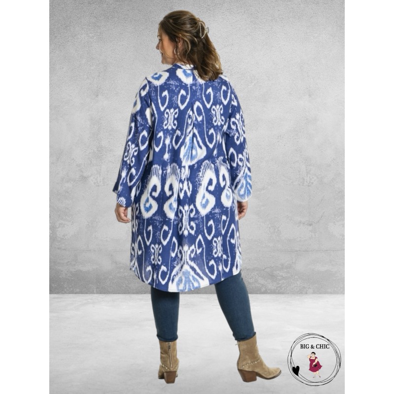 GOZZIP Tuniek/Blouse Ingun Wit/Blauw