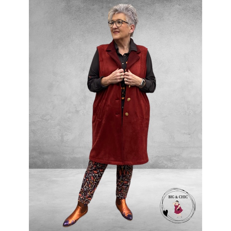 JUST FOR YOU Gilet MARJA Bordeaux