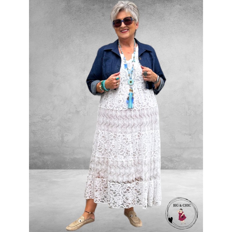 JUST FOR YOU Kort Jasje Jeanslook Donkerblauw