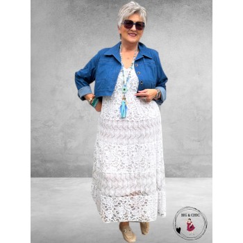 JUST FOR YOU Kort Jasje Jeanslook Lichtblauw