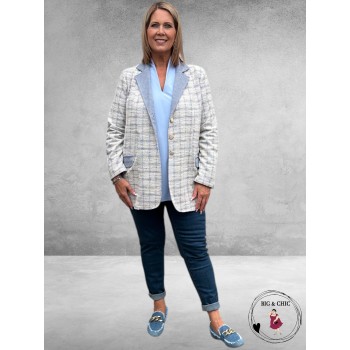 Just For You Blazer Adel Blauw 