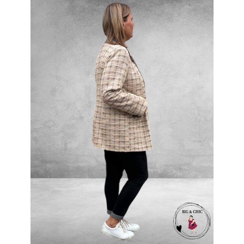 Just For You Blazer Adel Beige/Grijs