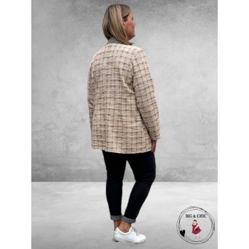 Just For You Blazer Adel Beige/Grijs