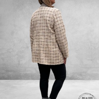 Just For You Blazer Adel Beige/Grijs