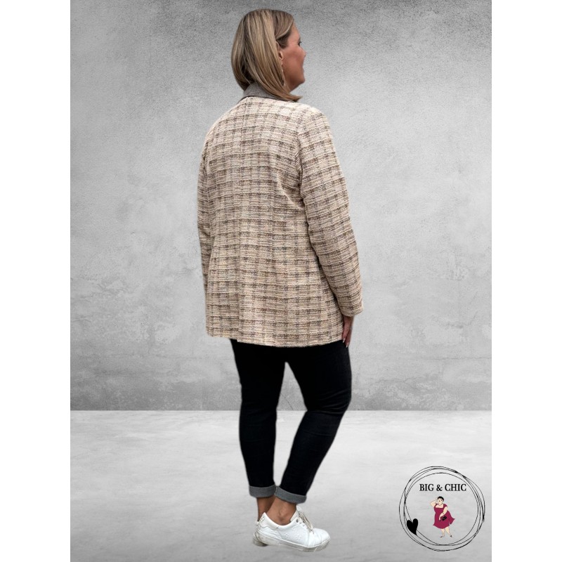 Just For You Blazer Adel Beige/Grijs