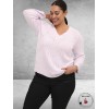KAFFE CURVE Knit Pullover Carlie Lilac Snow