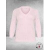 KAFFE CURVE Knit Pullover Carlie Lilac Snow