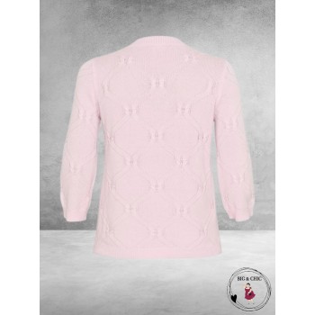 KAFFE CURVE Knit Pullover Carlie Lilac Snow