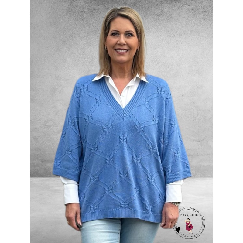 KAFFE CURVE Knit Pullover Carlie Ebb And Flow