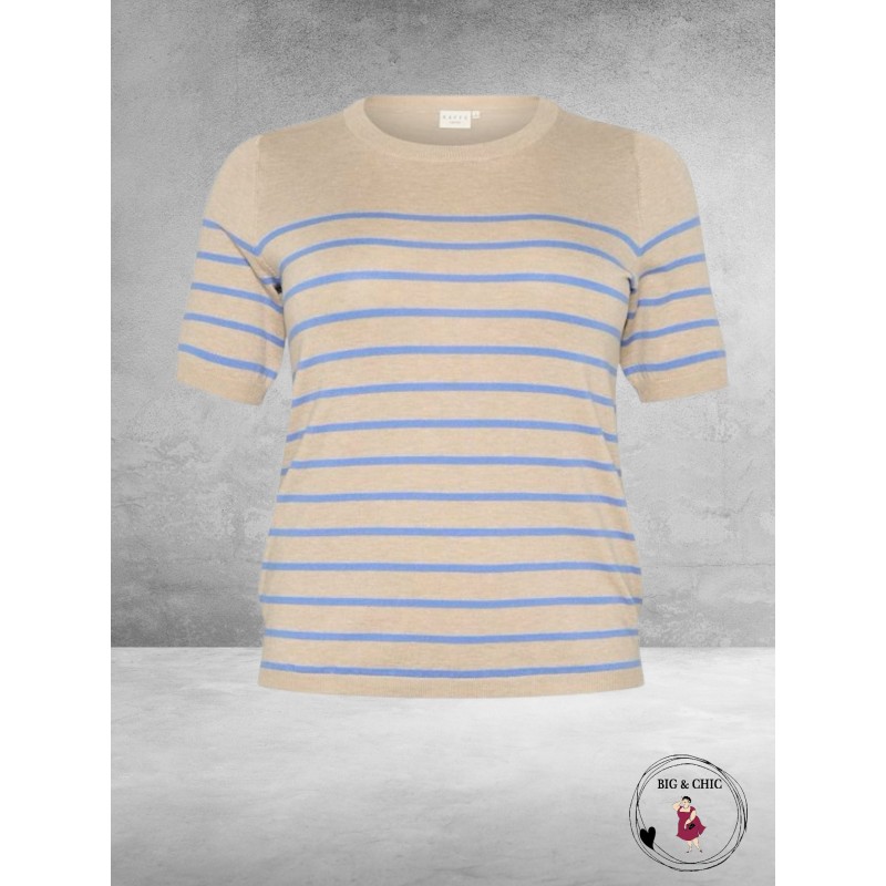 KAFFE CURVE Trui Lizzy Feather Gray/Blue