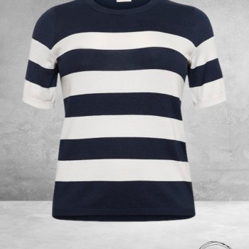 KAFFE CURVE Trui Lizzy Midnight/Chalk 