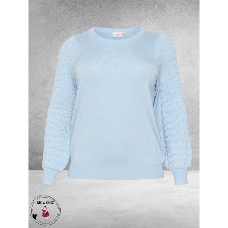 KAFFE CURVE Trui Plooimouw Celestial Blue