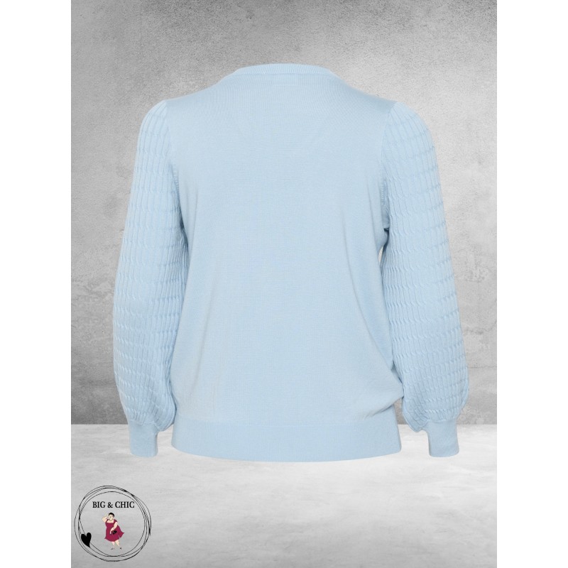 KAFFE CURVE Trui Plooimouw Celestial Blue