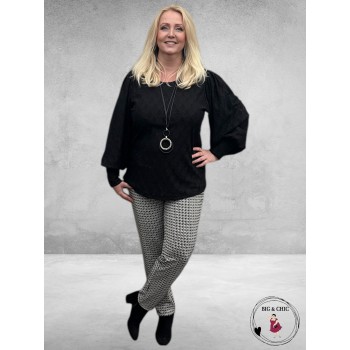 KAFFE CURVE Blouse Tina Lace Zwart