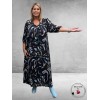 KAFFE CURVE Maxi Jurk MARGA  Blauw-Grijs