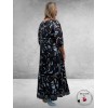 KAFFE CURVE Maxi Jurk MARGA  Blauw-Grijs