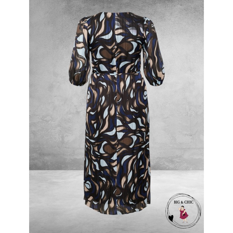 KAFFE CURVE Maxi Jurk MARGA  Blauw-Grijs