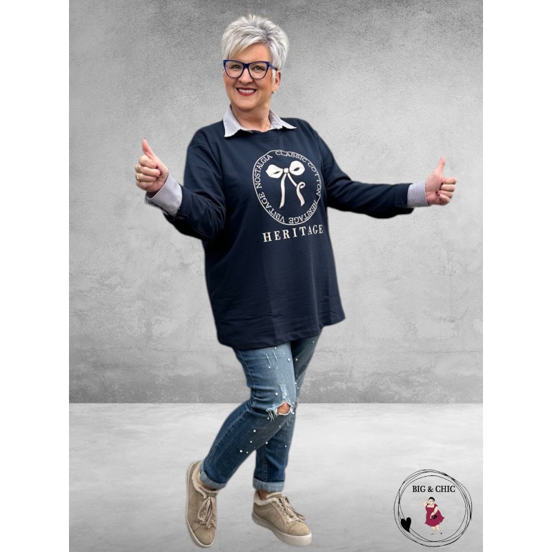 Kaffe Curve Sweatshirt CELINA Midnight Marine