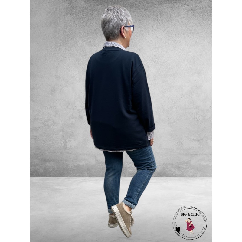 Kaffe Curve Sweatshirt CELINA Midnight Marine