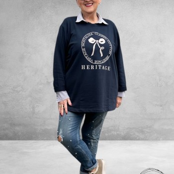 Kaffe Curve Sweatshirt CELINA Midnight Marine