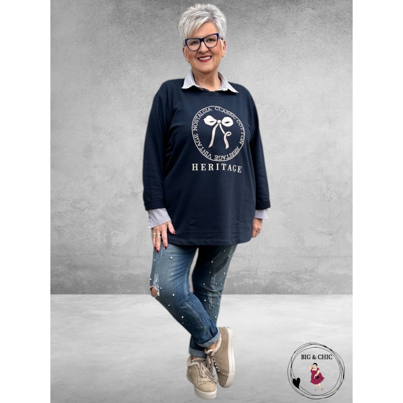 Kaffe Curve Sweatshirt CELINA Midnight Marine