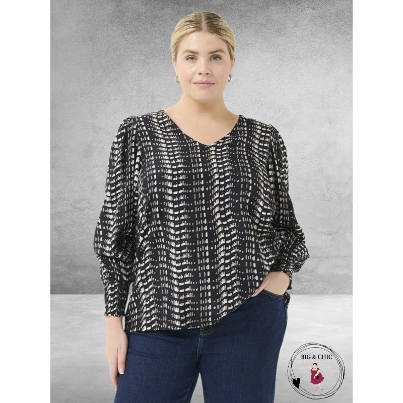 KAFFE CURVE Blouse Alicia Grafische Print