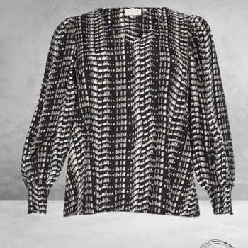 KAFFE CURVE Blouse Alicia Grafische Print