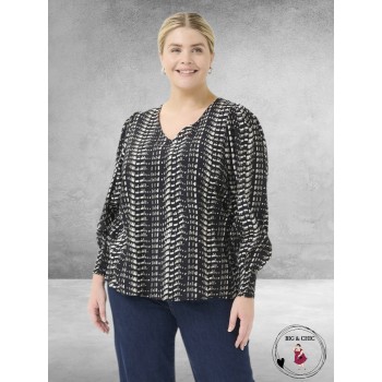 KAFFE CURVE Blouse Alicia Grafische Print