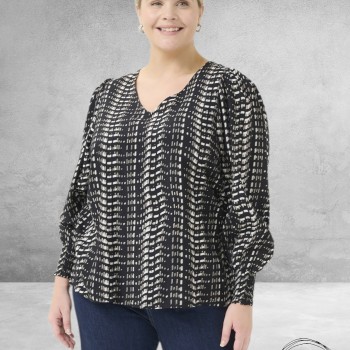 KAFFE CURVE Blouse Alicia Grafische Print