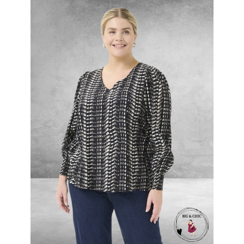 KAFFE CURVE Blouse Alicia Grafische Print