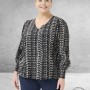 KAFFE CURVE Blouse Alicia Grafische Print
