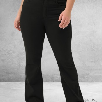 KAFFE CURVE Bootcut Jeans Dina Zwart