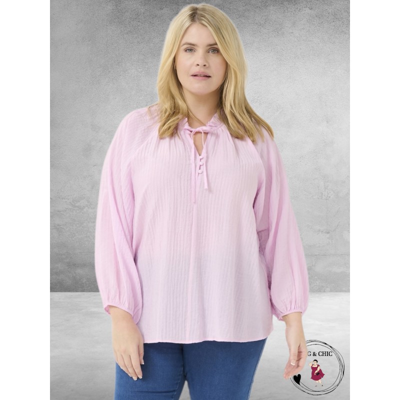 KAFFE CURVE Blouse Linna Lilac Snow