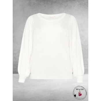 KAFFE CURVE Trui Karena Chalk