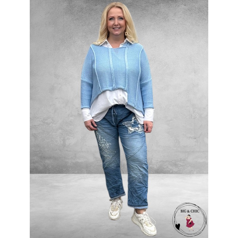 Jog Jeans Met Ster Glitter Patches