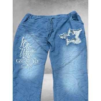 Jog Jeans Met Ster Glitter Patches
