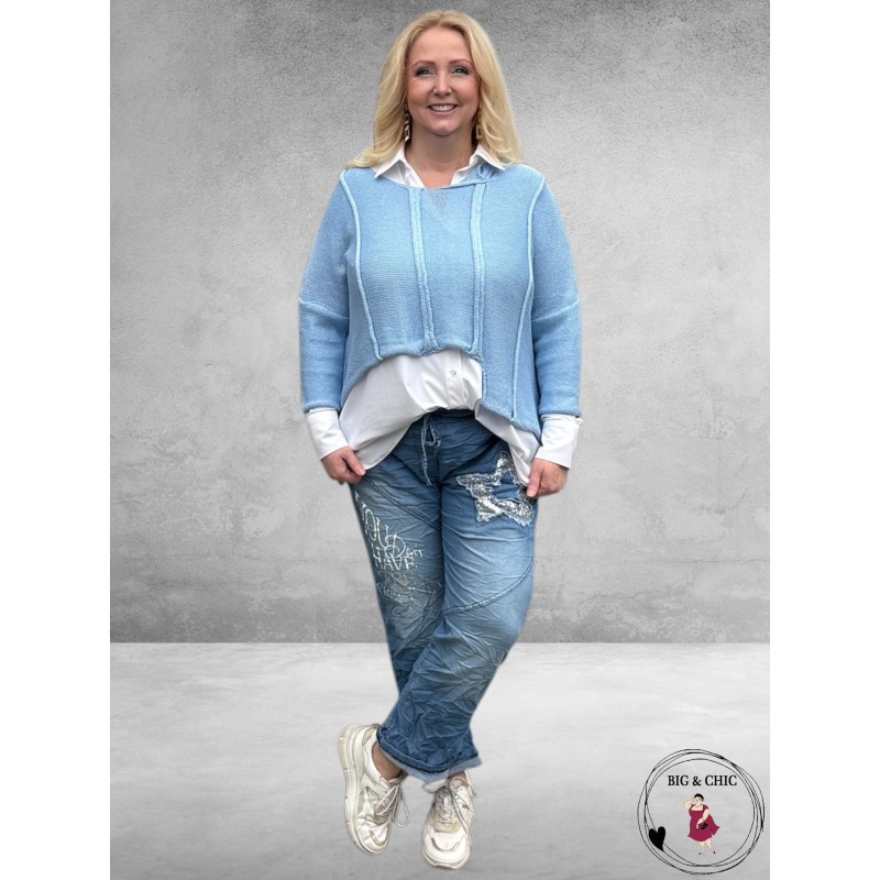 Jog Jeans Met Ster Glitter Patches