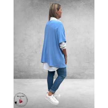 New Collection Spencer/Trui Gebreid Jeansblauw