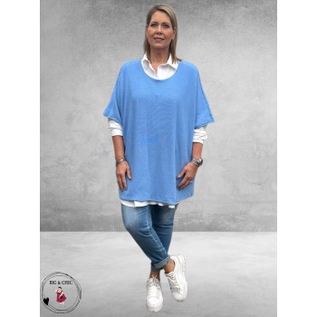 New Collection Spencer/Trui Gebreid Jeansblauw