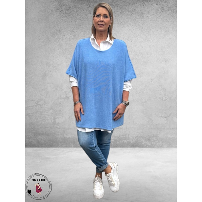 New Collection Spencer/Trui Gebreid Jeansblauw