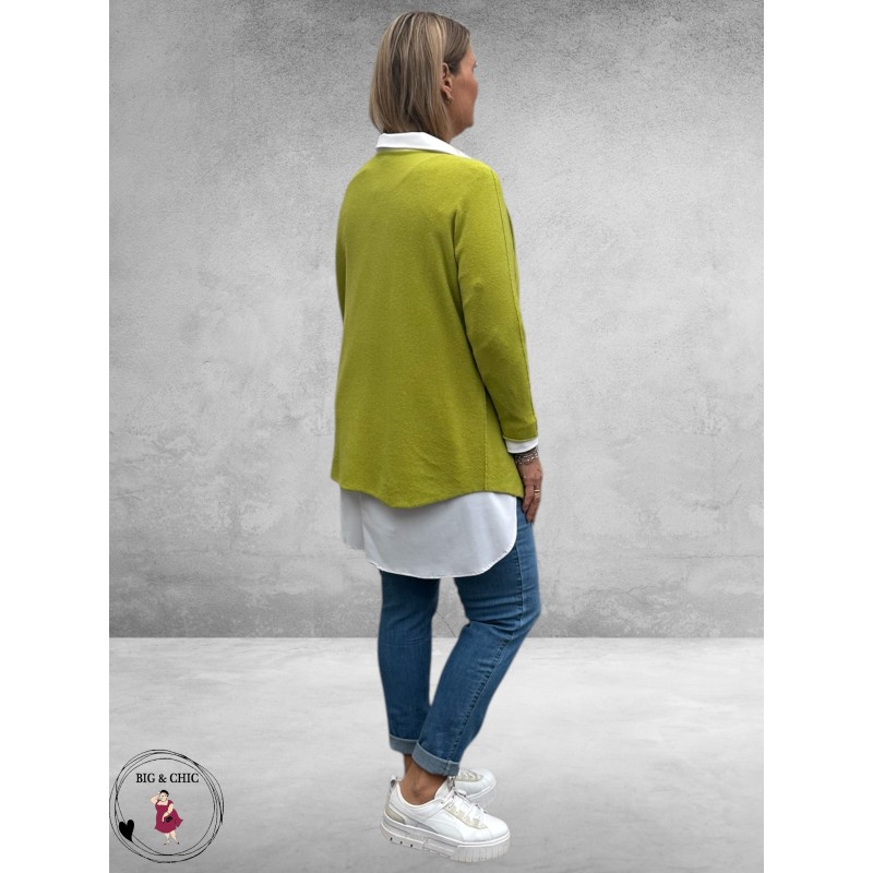 New Collection Casual Basic Trui Kiwigroen