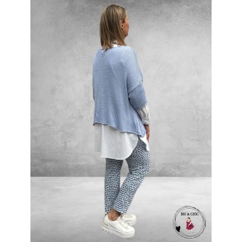 ITALY MODA Trui Lichtblauw