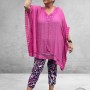 LA CASA Poncho/Tuniek Fuchsia