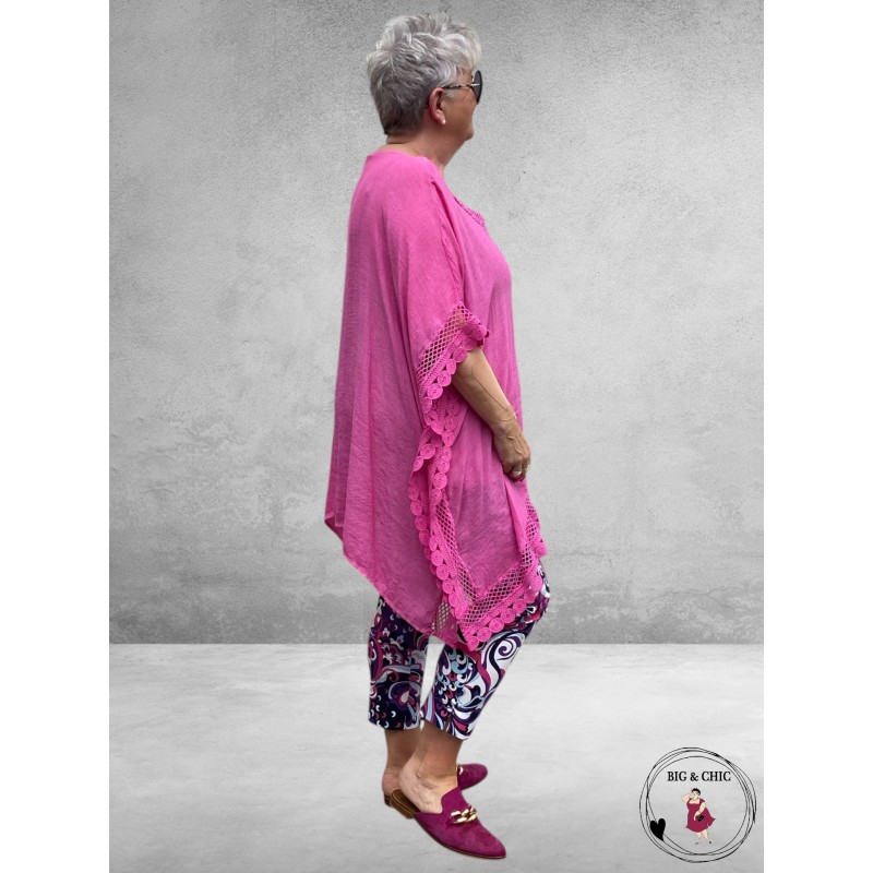 LA CASA Poncho/Tuniek Fuchsia