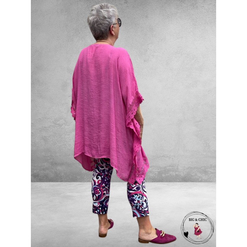 LA CASA Poncho/Tuniek Fuchsia