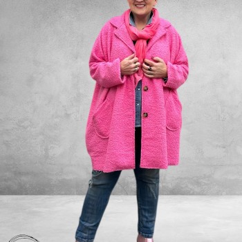 NEW COLLECTION Tussenjas Bouclé  Roze