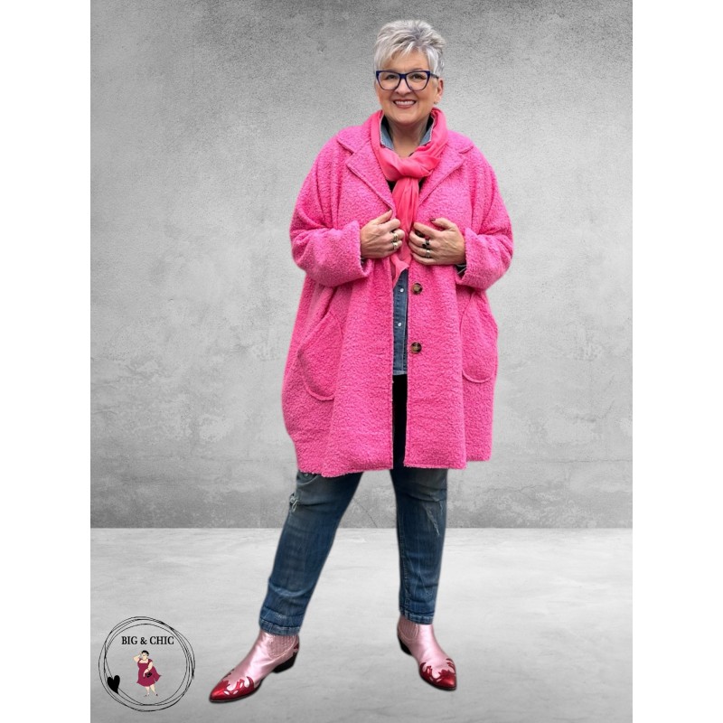 NEW COLLECTION Tussenjas Bouclé  Roze