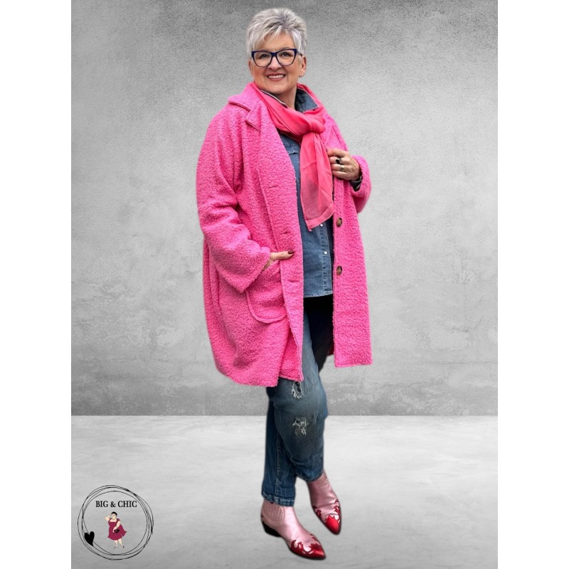 NEW COLLECTION Tussenjas Bouclé  Roze